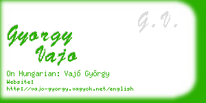 gyorgy vajo business card